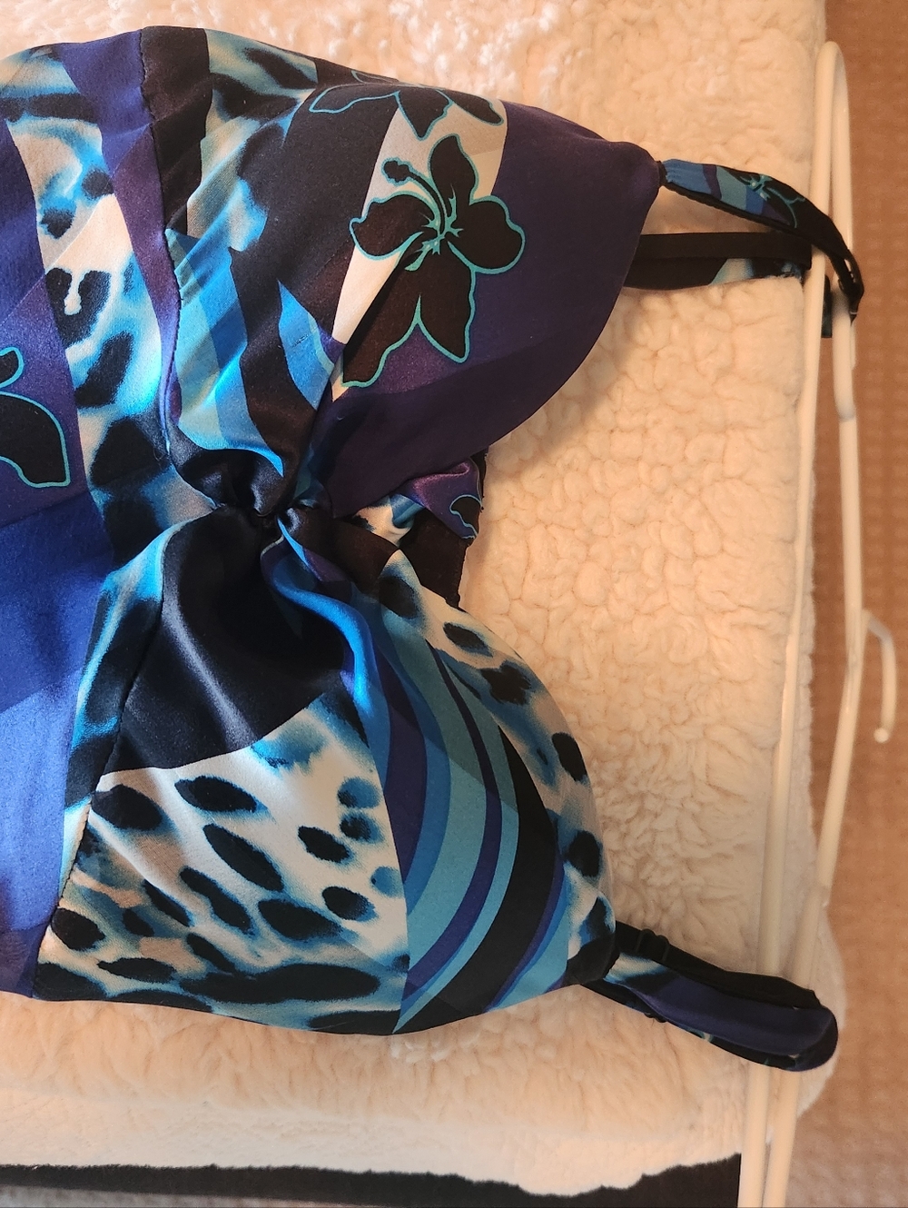 Gorgeous Blue Floral Silk Maxi Slip Dress